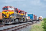 KCS and BNSF Trains wait to proceed towards Houston